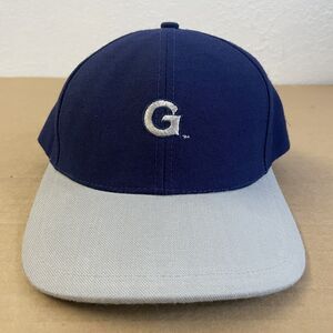 VINTAGE Georgetown Hoyas Hat Cap Strap Back Adult Adjustable Blue Nike Y2K Mens